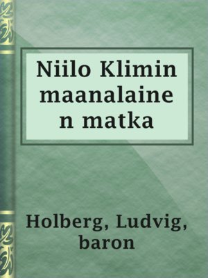 cover image of Niilo Klimin maanalainen matka